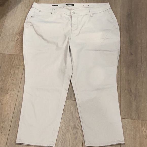 Talbots Women's Flawless Five Pockets Slim Ankle Light Gray Jeans Size 22WP - Picture 1 of 8